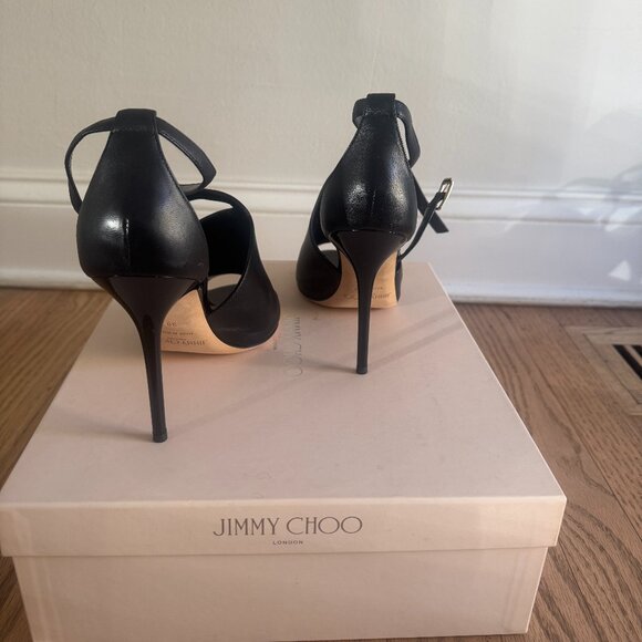 Like New Jimmy Choo Leigh Peep Toe Pumps (Taylor Swift Fave) - Picture 8 of 10